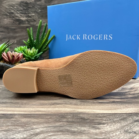 NIB Jack Rogers Ronnie Bootie Laser Cut Luggage Tan Suede - Picture 9 of 14